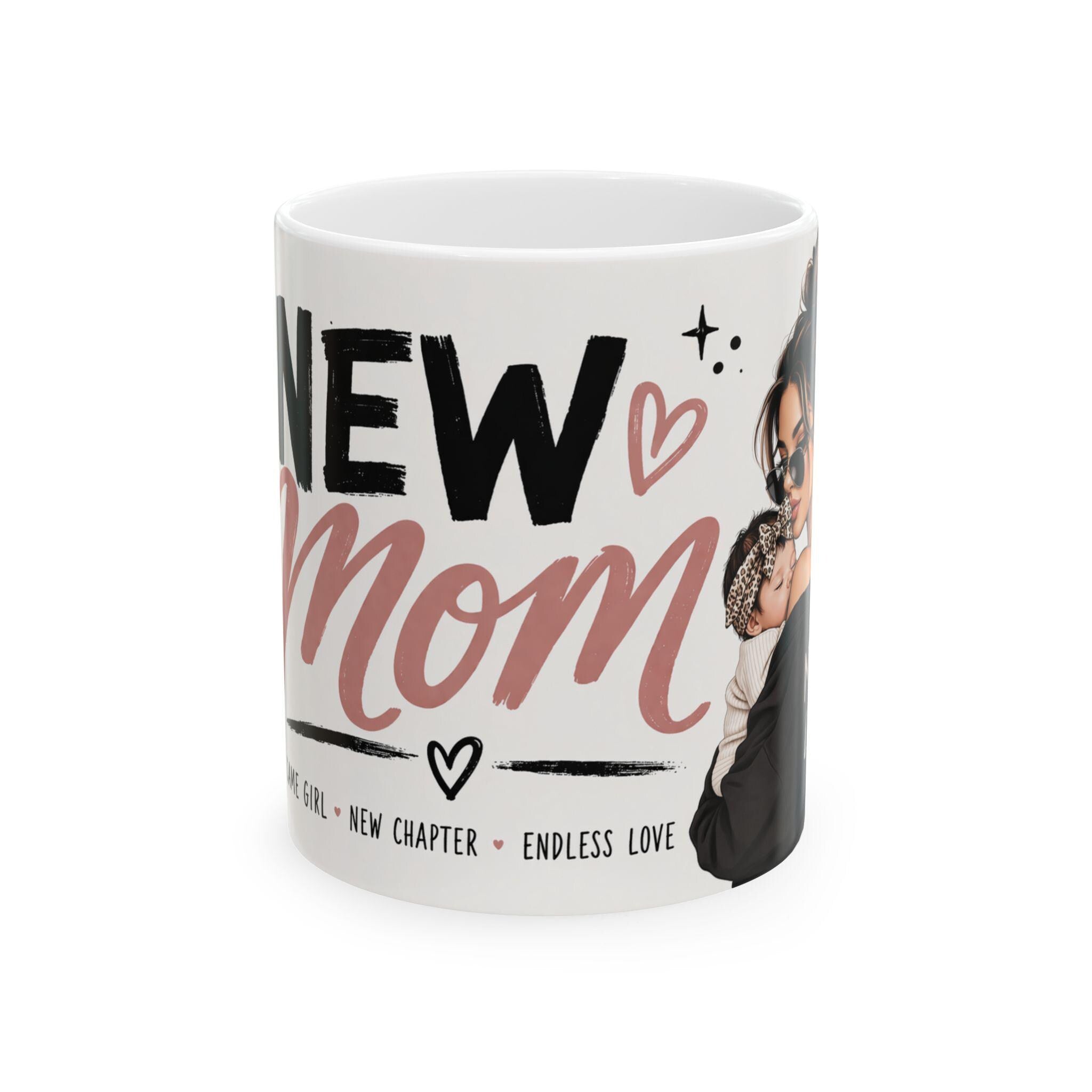 New Mom Life Illustration Mug | Motherhood Coffee Cup