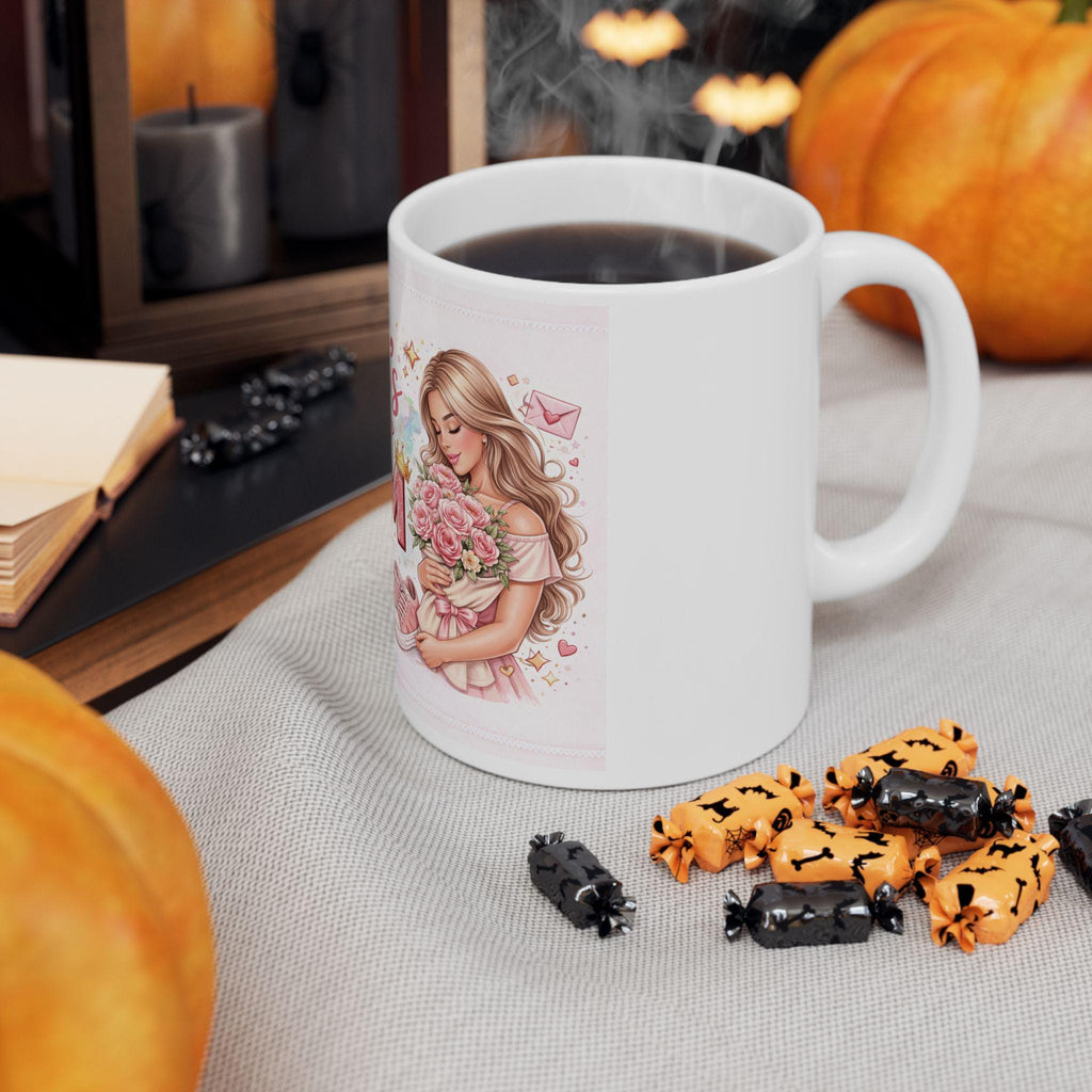 Floral Mom Coffee Mug | Ceramic Cup, Mother's Day Gift