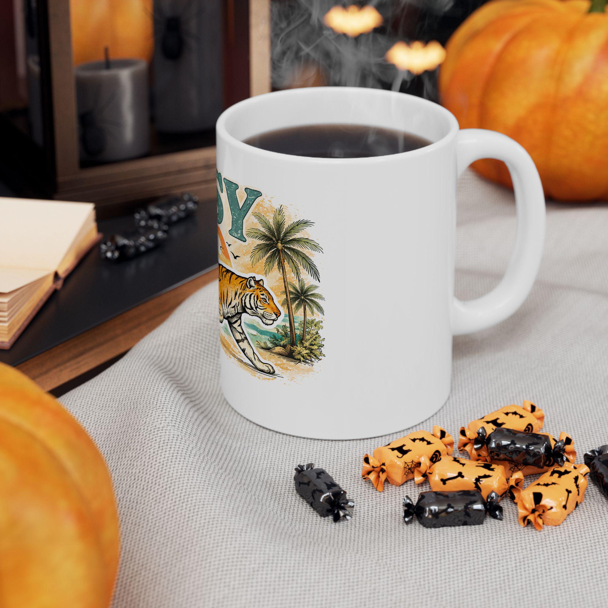 Easy Tiger Beach Sunset Mug: Tropical Vibes Coffee Cup