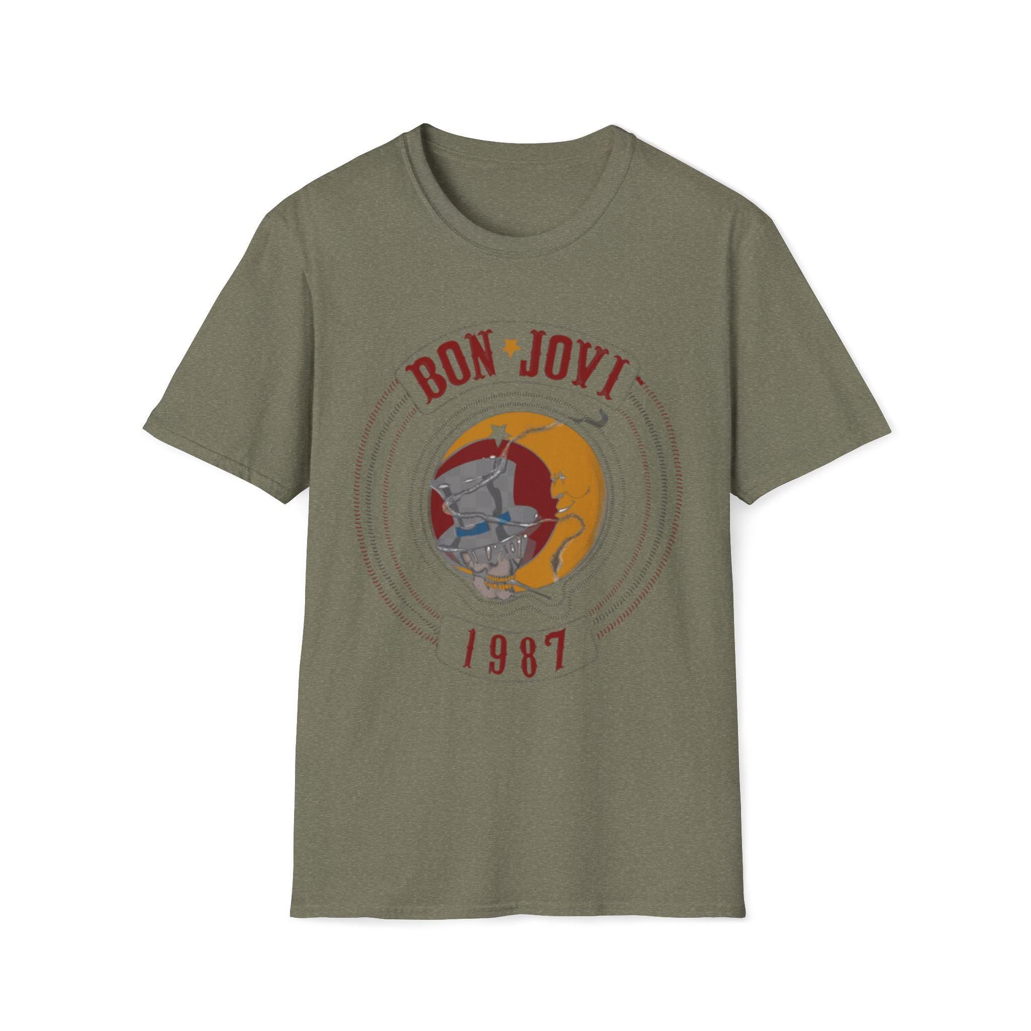 BON JOVI EST 1987 T-Shirt | Band Tee, Typography Shirt