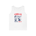 Girls Will Be Girls tank top | Retro feminist illustration, vintage pin-up style