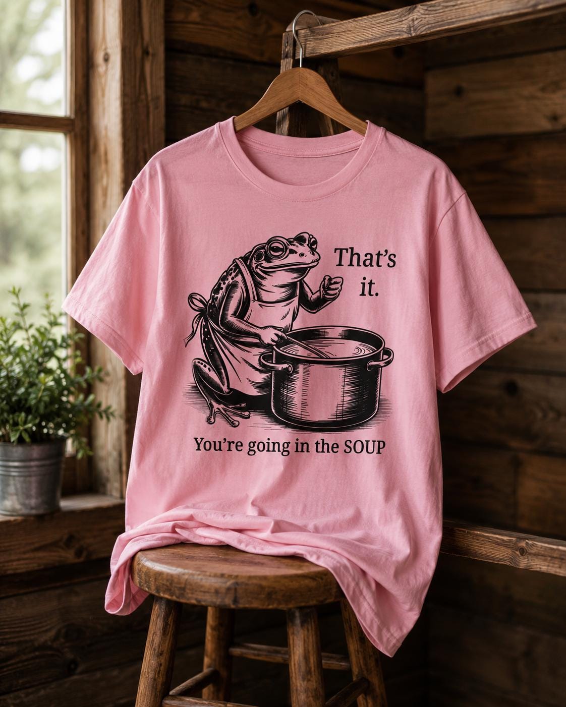 Funny Frog Soup Shirt, That's It You're Going In The Soup T-Shirt, Viral Frog Meme Tee, Dark Humor Shirt, Funny Graphic Tee, Limited Edition